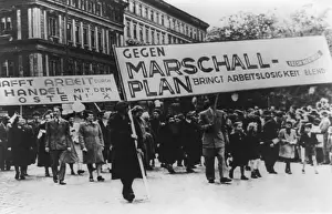 Iron Curtain Prints: East Germans demonstrate against Marshall Plan