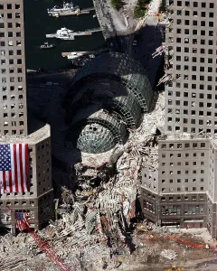 2000s Prints: East side of the World Financial Center on the Hudson River, Sept. 17, 2001