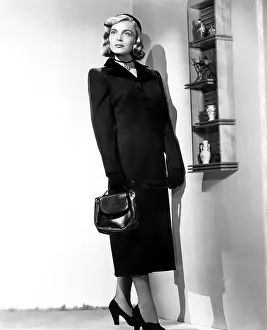 Lizabeth Prints: EASY LIVING, Lizabeth Scott, in a black wool coat by Edward Stevenson, 1949