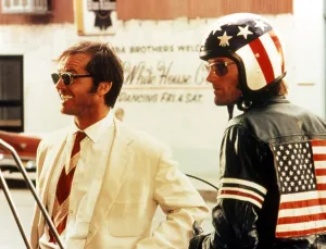 Motorcycle Prints: EASY RIDER, Jack Nicholson, Peter Fonda, 1969
