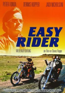 Motorcycle Prints: EASY RIDER, top and lower right: Peter Fonda on German poster art, 1969
