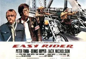 Luke Prints: EASY RIDER, Luke Askew (far left), Peter Fonda, Dennis Hopper, 1969