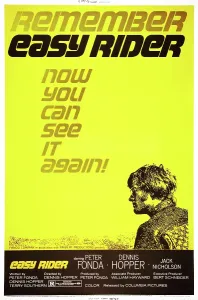 1969 Movies Prints: EASY RIDER, Peter Fonda on 1972 re-release poster, 1969