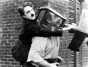 Eric Prints: EASY STREET, Charles Chaplin, Eric Campbell, 1917