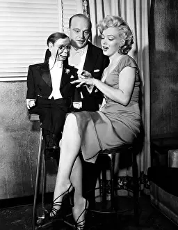 Bergen Prints: Edgar Bergen (center), and Marilyn Monroe (right)