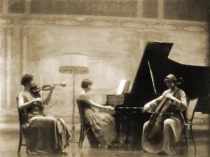 Edith Prints: Edith Rubel Trio performing, left to right