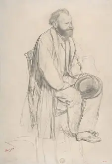 Overcoat Prints: Edouard Manet, Seated, Holding His Hat