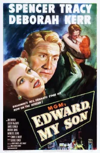 Kerr Prints: EDWARD, MY SON, from left: Deborah Kerr, Spencer Tracy on poster art, 1949