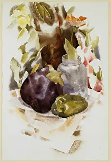 Food Prints: Eggplant and Green Pepper, 1925