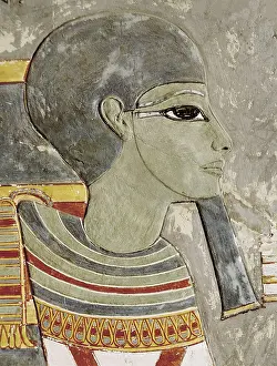 EGYPT. Dayr al-Bahri. Valley of the Kings. Tomb of Horemheb. The god Ptah. Egyptian art. New Kingdom. Fresco. AISA/Everett Collection**US SALES ONLY**