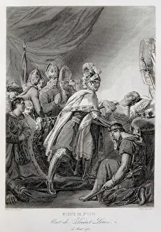 Crusade Prints: Eighth Crusade (1270). Deat of Saint Louis in front of Tunisia on 25th August