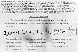 Intellectuals Prints: Einstein's Four Equations. Einstein's new Generalized Theory of Gravitation