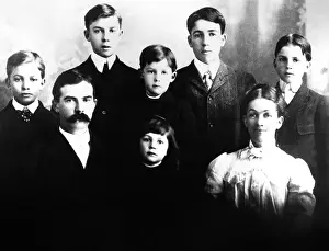 Brothers Prints: Eisenhower family in 1902. L-R Front row: Father David Eisenhower