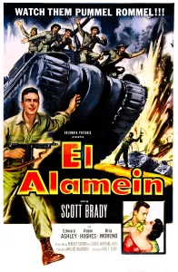 3lmpy Prints: EL ALAMEIN, US poster, Scott Brady (center left) bottom right inset: Scott Brady