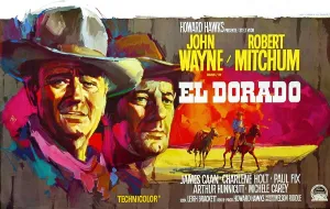 Jbp10ju18 Prints: EL DORADO, l-r: John Wayne, Robert Mitchum on Belgian poster art, 1966