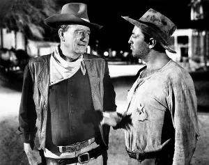 Badge Prints: EL DORADO, from left, John Wayne, Robert Mitchum, 1966