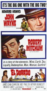Jbp10ju18 Prints: EL DORADO, from top: John Wayne, Robert Mitchum on poster art, 1966