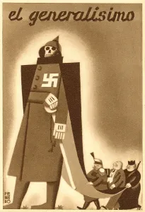 Priest Prints: EL GENERALISIMO. 1936-37 Spanish Civil War postcard presenting Republican