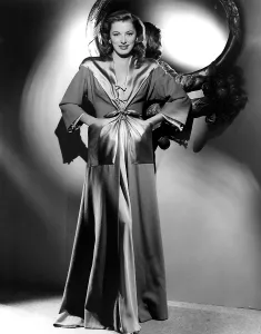Eleanor Prints: ELEANOR PARKER in a semi-tailored negligee designed by Leah Rhodes, 1946