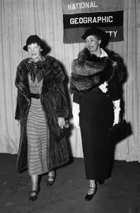 Flyers Prints: Eleanor Roosevelt and Amelia Earhart at the National Geographic Society where Earhart spoke