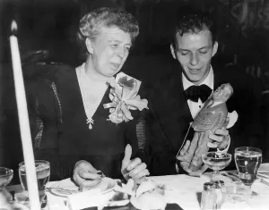 Dining Prints: Eleanor Roosevelt and Frank Sinatra in Los Angeles