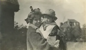 Lcgr1305 Prints: Eleanor Roosevelt holding her son