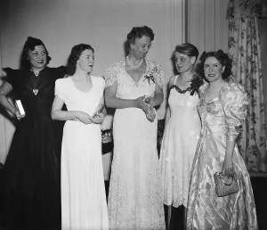Actresses Prints: Eleanor Roosevelt and others at Jamboree for Prominent Women