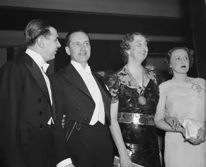 Movie Stars Prints: Eleanor Roosevelt and movie stars at FDR's 1938 birthday party