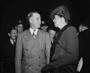 Lcgr1306 Prints: Eleanor Roosevelt with Rep. Joe Starnes of HUAC
