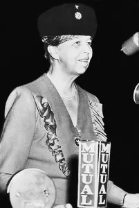 2013 Prints: Eleanor Roosevelt speaking at Waldorf Astoria Hotel