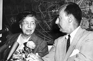 Stevenson Prints: Eleanor Roosevelt supported Adlai Stevenson for his second Democratic presidential nomination in 1956