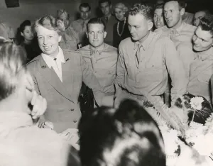 2013 Prints: Eleanor Roosevelt visiting troops during WW2