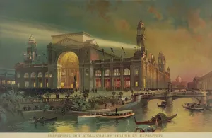 Worlds Fair Prints: Electrical building at the 1893 World's Columbian Exposition