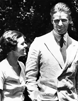 Elliot Prints: Elliot Roosevelt, son of FDR, with his second wife