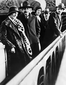 Images Dated 17th March 2007: Elsa Einstein and Albert Einstein aboard the S