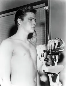 Doctors Office Prints: ELVIS PRESLEY gets his Army inductee medical exam, 1958