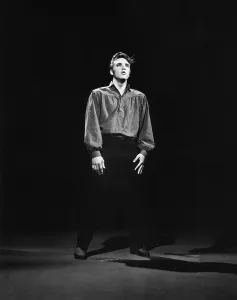 Singing Prints: Elvis Presley, in his red velvet concert shirt, 1956