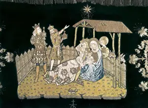 Gerona Prints: Embroidered altar frontal with the Adoration of the Kings