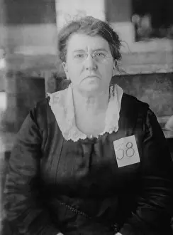 Anarchism Prints: Emma Goldman, wearing 38 tag while government custody, ca. 1917-20