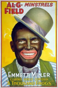 Show Prints: Emmett Miller: clarinet voiced comedian. Poster announcing an Al. G