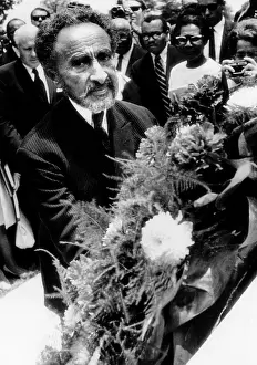 Royalty Prints: Emperor Haile Selassie places a wreath at the tomb of Martin Luther King Jr
