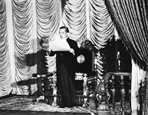 Hirohito Prints: Emperor Hirohito of Japan, read the opening message of a session of the Japanese Diet
