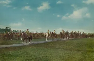 Hirohito Prints: Emperor Hirohito, on white horse