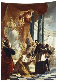 Character Prints: Emperor Valentinian bows before the bishop of Tours