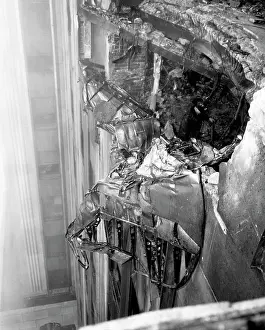 Disaster Prints: The Empire State Building after a B-25 Bomber accidentally crashed into the 78th story