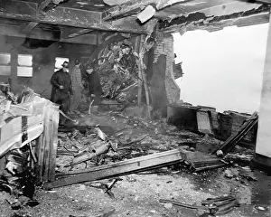 Disaster Prints: The Empire State Building after a B-25 Bomber accidentally crashed into the 78th story