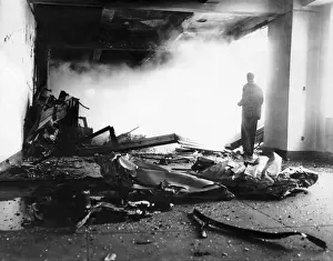 Disaster Prints: The Empire State Building after a B-25 Bomber accidentally crashed into the 78th story
