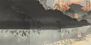 Woodcut Prints: At the end of the First Sino-Japanese War, Japan invaded the Pescadores Islands