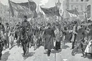 Social Movement Prints: England. Workers demonstration in the StrandLondon