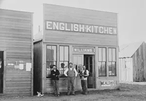Restaurant Prints: English Kitchen restaurant sold 20 cent meals on Broadway Street in Round Pond